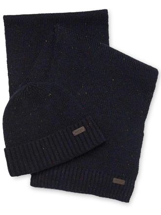 Barbour Carlton Fleck Scarf And Cap Gift Set