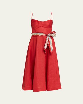 Zimmermann Rebellion Tuck Midi Dress