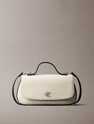 Calvin Klein Katoen canvas schoudertas met handvat bovenop