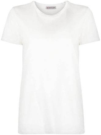 Moncler White Logo Cotton T-shirt