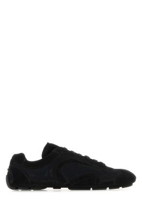 Prada Black Suede And Mesh Montecarlo Re Edition 2005 Sneakers
