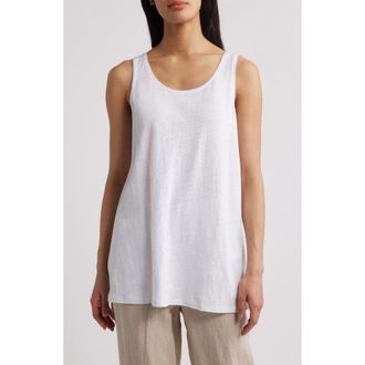 Eileen Fisher Organic Linen Tank in White at Nordstrom Rack, Size X-Small