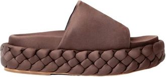 Paloma Barcel&oacute; Infinyt - Dames - Sandalen - Bruin - 36 EU - Leer - Schoenen