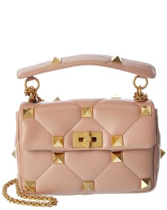 Valentino Roman Stud Medium Leather Shoulder Bag