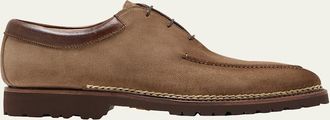 Bontoni Mens Sontuoso Suede Lug Sole Oxfords