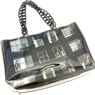 Chanel Black Clear Pvc Vinyl Tote Bag (Pre-Owned)