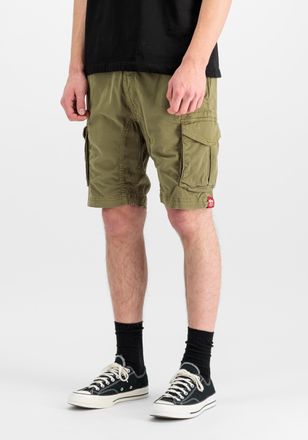 Alpha Industries Shorts ALPHA INDUSTRIES Cotton Twill Jogger Short, Herren, Gr. XL, Normalgr&ouml;ssen, gr&uuml;n (olive), Obermaterial: 98% Baumwolle, 2% Elastan, Hosen Shorts