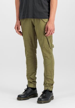 Alpha Industries Cargohose ALPHA INDUSTRIES Combat Pant, Herren, Gr. 28, Normalgr&ouml;ssen, gr&uuml;n (olive), Obermaterial: 98% Baumwolle, 2% Elastan; Futter: 100% Baumwolle, 