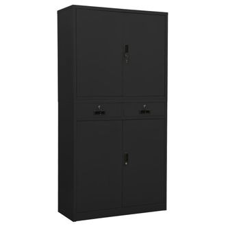 vidaXL Armario De Oficina De Acero Gris Antracita 90x40x180 Cm Vidaxl