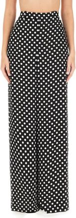 Saint Laurent Wijde Broek - Dames - Wijde Broeken - Zwart - M - Broeken