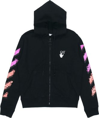 Off-white SS21 Gradient Zipper Classic Jacket Ordinary Version Black OMBE001R21FLE0021032