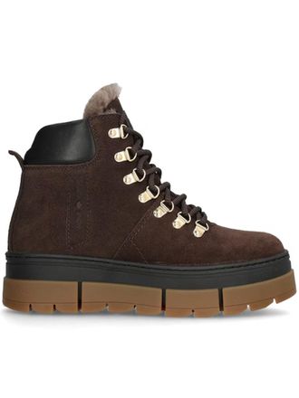 Canada Snow Mount Fiona Suede Shearling Lace Boots