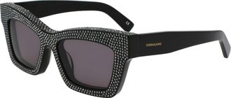 Ferragamo Grey Butterfly Ladies Sunglasses SF2045SR 001 52