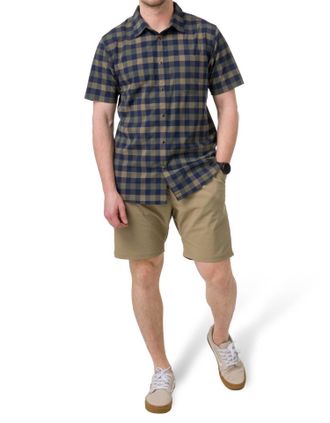 FlyLow Anderson Collared Shirt In Twig-Night-Plaid