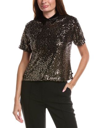 Karl Lagerfeld Karl Lagerfeld Sequin Short Sleeve Top
