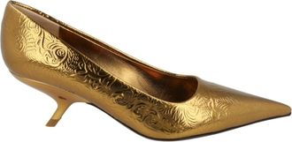 Ferragamo Eva Embossed Floral Pumps - Wide Width