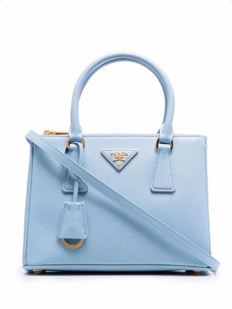 Prada Kleine Galleria leren shopper - Blauw