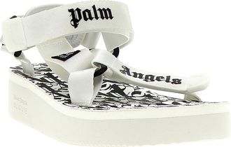 Palm Angels Womens Bicolor Polyester Flat Sandals