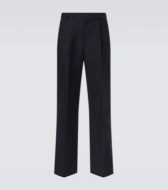 Dries Van Noten Floral cotton-blend straight pants