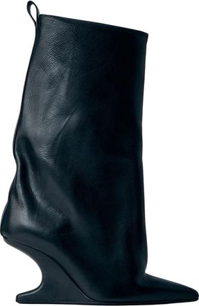 Rick Owens Cantilever 8 Sharp Flared Boots - Dames - Laarzen met Hak - Zwart - 36 EU - Leer - Schoenen