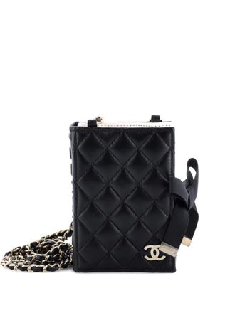 Chanel CC Book Card Holder with Chain Quilted Lambskin crossbody bag - Nero