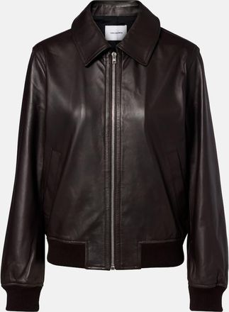 Yves Salomon Hooded leather blouson jacket