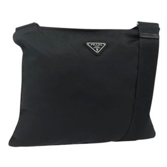 Prada Pre-owned Cross Body Bags, female, Black, Size: ONE SIZE Pre-owned Vintage Shoulder Bag