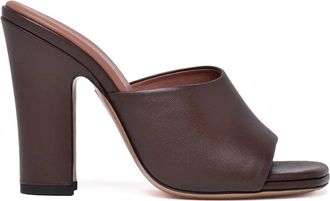 PARIS TEXAS Brown Mule Sandal with Open-Toe Design