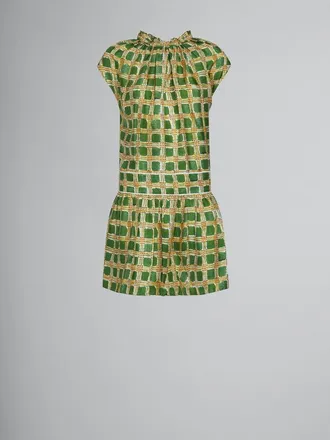 Marni Womens Green Plaid Short Dress, Size 6