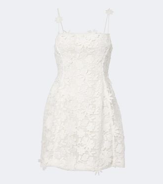 Blumarine Vestido corto de encaje guipur
