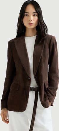 Brunello Cucinelli Suede blazer in Rust Brown at Nordstrom, Size 42 It