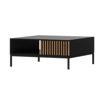 Petits Meubles Mesa de centro 1 caj&oacute;n tableros aglomerados negro