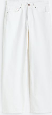 H&M 90s Baggy Low Jeans - White