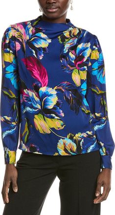 Elie Tahari The Tien Silk-Blend Blouse
