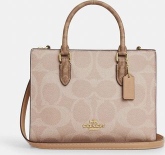 Coach Maggie Small Tote Bag In Blocked Signature Canvas
