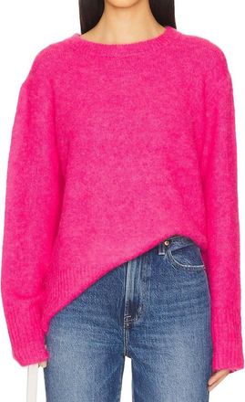 Pistola Denim Ivy Crewneck Sweater In Hot Pink