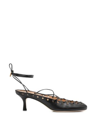 Chlo&eacute; 60mm Ghillies pumps - women - Rubber/Calf Leather/Calf Suede/Calf Leather - 37.5 - Black