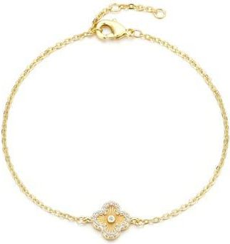 Adornia Pavé CZ Clover Charm Bracelet in Gold at Nordstrom Rack