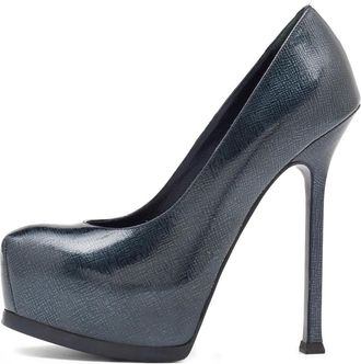 Saint Laurent 135mm patent-leather pumps - Green