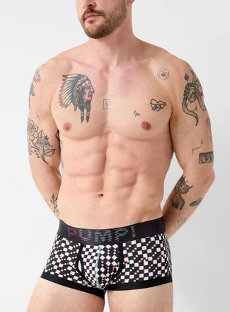 Pump! Mens 3 check illusion trunk