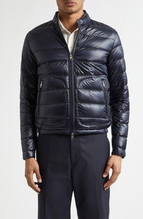 Moncler Acorus Short Down Jacket in Blue at Nordstrom, Size 1