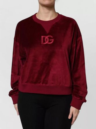 Dolce & Gabbana velvet crew neck sweatshirt