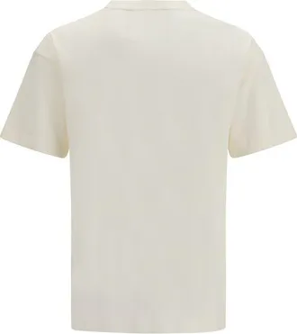 Palm Angels Mens Beige Cotton T-Shirt