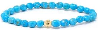 Anzie Boheme Sleeping Beauty Turquoise Beaded Stretch Bracelet in Blue at Nordstrom, Size 7.5