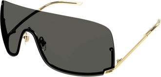 Gucci Stijlvolle Full Lens Masker in Goud - unisex - Zonnebrillen - Geel - ONE Size - Accessoires
