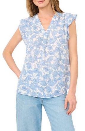 Vince Camuto Flutter Sleeve Top in Rainwashed at Nordstrom Rack, Size X-Large