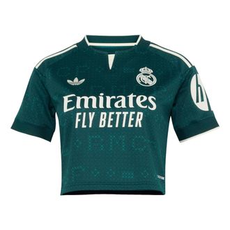 adidas (WMNS) adidas x Real Madrid FC 26/27 Away Cropped Jersey Asia SIzing Aurora Ivy KC4238