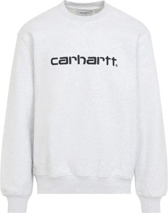 Carhartt Work in Progress Sweatshirt - Heren - Sweatshirts - Wit - L - Katoen - Hoodies & sweatvesten