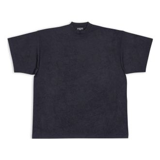 Balenciaga Tab T-shirt Oversized Black 694576TMVJ21151