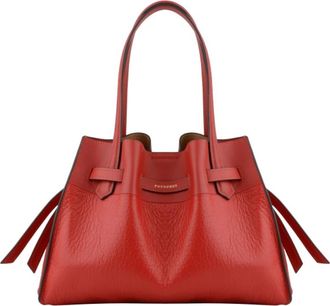 Pourchet Blossom Handtas - Dames - Handtassen - Rood - ONE Size - Leer - Tassen